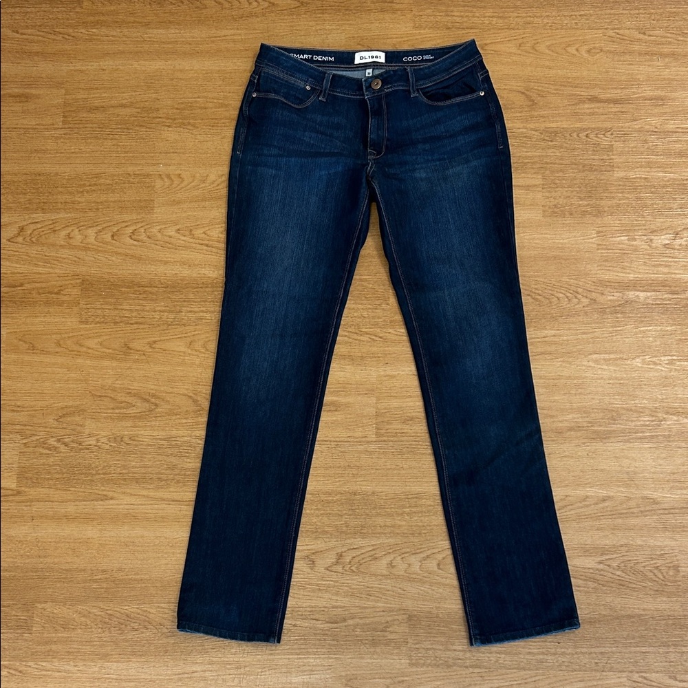 DL1961 Women's Deep Indigo Straight Leg Jeans